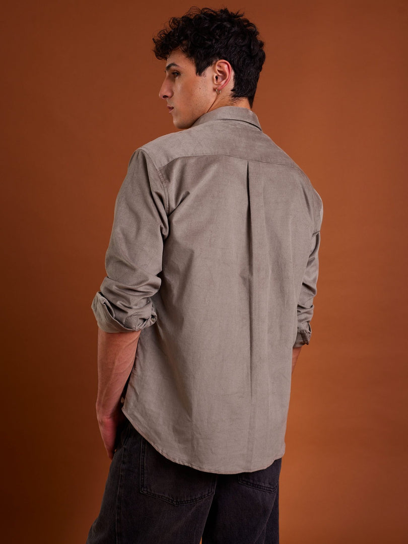 Gray Corduroy Shirt