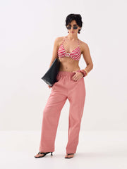 Red Oxford Pull-on Pants