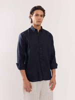 Load image into Gallery viewer, Dark Navy Linen Shirt
