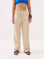 Load image into Gallery viewer, Beige Oxford Pull-on Pants
