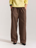 Load image into Gallery viewer, Brown Checkered Woolen Pants