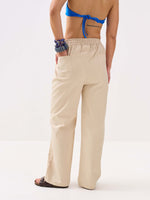 Load image into Gallery viewer, Beige Oxford Pull-on Pants
