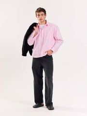 Pink Oversized Cropped Shirt