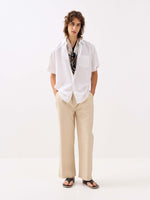 Load image into Gallery viewer, Beige Oxford Pull-on Pants
