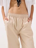 Load image into Gallery viewer, Beige Oxford Pull-on Pants

