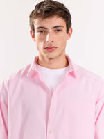 Load image into Gallery viewer, Pink Oversized Cropped Shirt