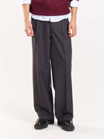 Load image into Gallery viewer, Burgundy &amp; Grey Checked Baggy Fit Trousers
