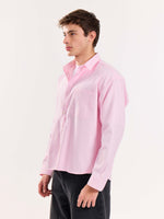 Load image into Gallery viewer, Pink Oversized Cropped Shirt