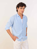 Load image into Gallery viewer, Relaxed Fit Blue Striped Shirt
