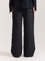 Load image into Gallery viewer, Black Gauze Pull-on Pants