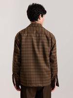 Load image into Gallery viewer, Brown Checkered Tweed Shacket ( Pre-Order )