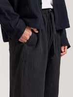 Load image into Gallery viewer, Black Gauze Pull-on Pants