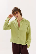 Load image into Gallery viewer, Light Green Gauze Holiday Shirt
