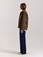 Load image into Gallery viewer, Brown Checkered Tweed Shacket ( Pre-Order )