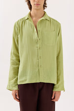 Load image into Gallery viewer, Light Green Gauze Holiday Shirt
