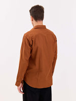 Load image into Gallery viewer, Rust Brown Linen-blend Shirt
