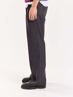 Load image into Gallery viewer, Burgundy &amp; Grey Checked Baggy Fit Trousers
