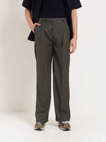 Load image into Gallery viewer, Dark Taupe Baggy Fit Trousers
