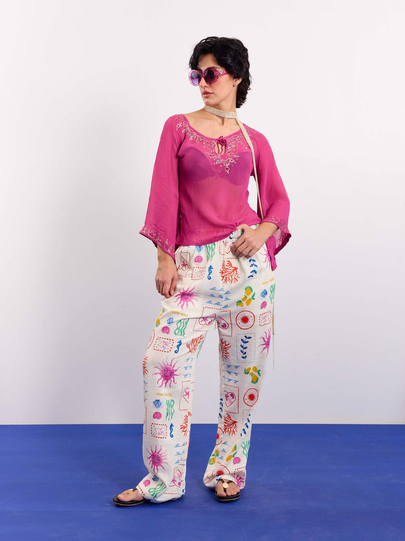 Sun & the Sea Linen Pull-on Pants