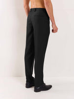 Load image into Gallery viewer, Black Straight Fit Trousers
