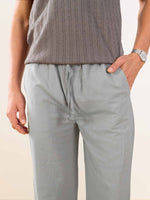 Load image into Gallery viewer, Stone Grey Linen Pull-on Pants
