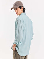 Load image into Gallery viewer, Light Blue Wrinkled Shirt
