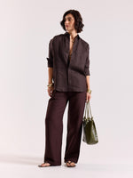 Load image into Gallery viewer, Coffee Brown Irish Linen Shirt