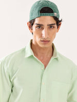 Load image into Gallery viewer, Green Striped Oversized Cropped Shirt (Pre-Order)
