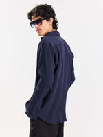 Load image into Gallery viewer, Dark Navy Wrinkled Shirt
