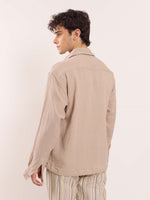 Load image into Gallery viewer, Beige Gauze Holiday Shirt

