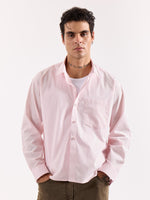 Load image into Gallery viewer, Very Light Pink Striped Poplin Oversized Shirt