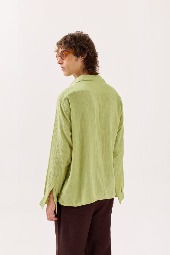 Light Green Gauze Holiday Shirt
