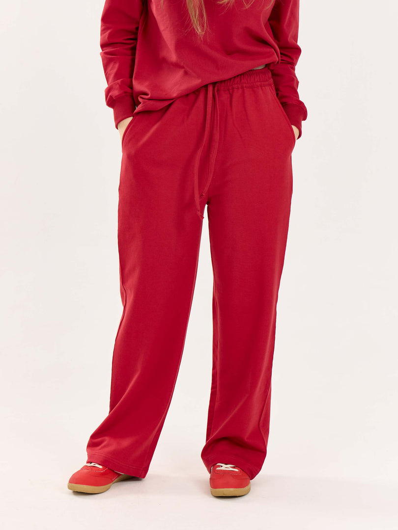 Loose Fit Red Sweatpants