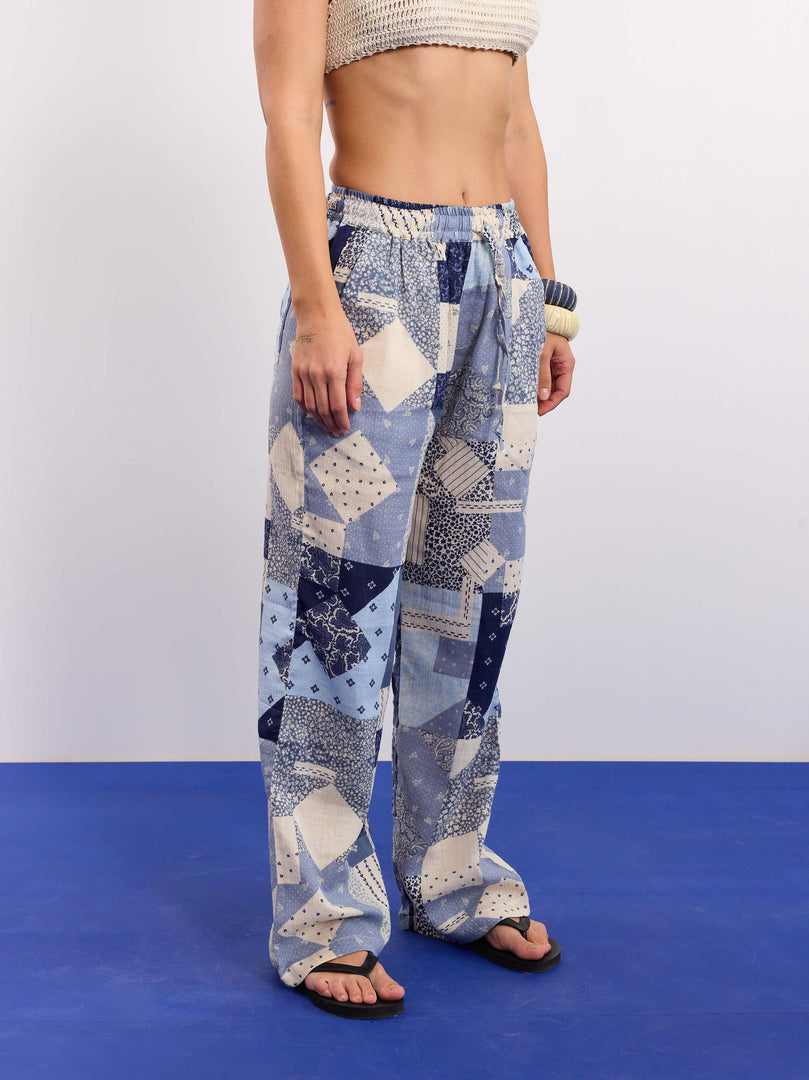Bandana Gauze Pull-on Pants
