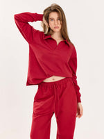 Load image into Gallery viewer, Loose Fit Red Sweatpants
