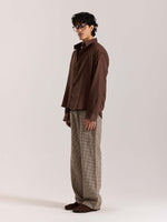 Load image into Gallery viewer, Dark Brown Linen Cropped Shirt