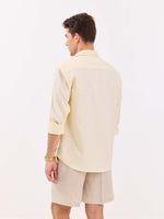 Load image into Gallery viewer, Powder Yellow Linen-blend Shirt
