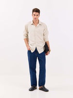 Load image into Gallery viewer, Light Beige Linen-blend Shirt

