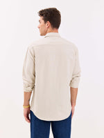 Load image into Gallery viewer, Light Beige Linen-blend Shirt

