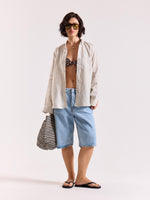 Load image into Gallery viewer, Light Beige Irish Linen Shirt