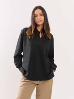 Load image into Gallery viewer, Melange Grey Terry Polo T-shirt
