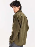 Load image into Gallery viewer, Olive Corduroy Oversized Shirt
