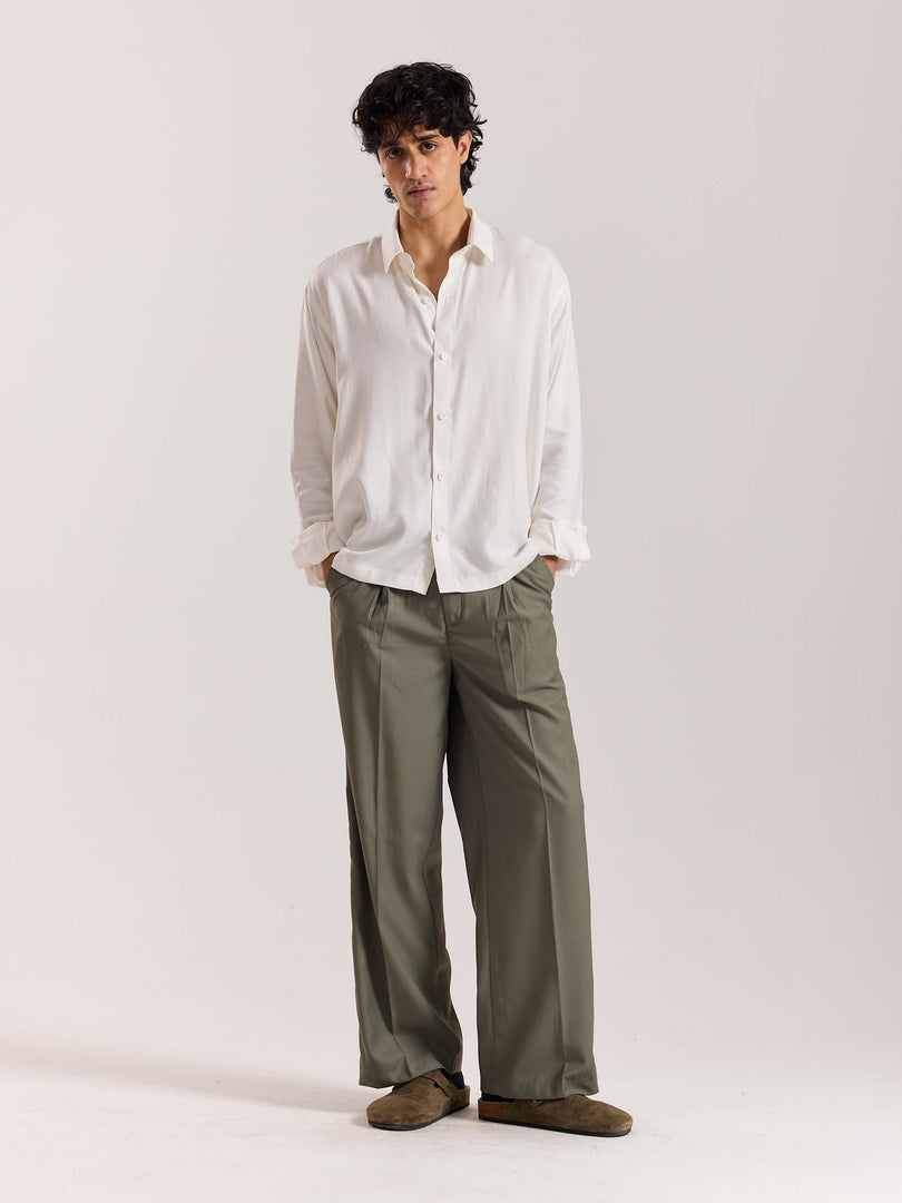 Off White Drape Shirt