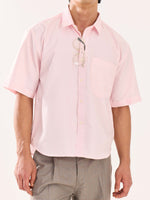 Load image into Gallery viewer, Pink Striped Oversized Cropped Shirt (Pre-Order)
