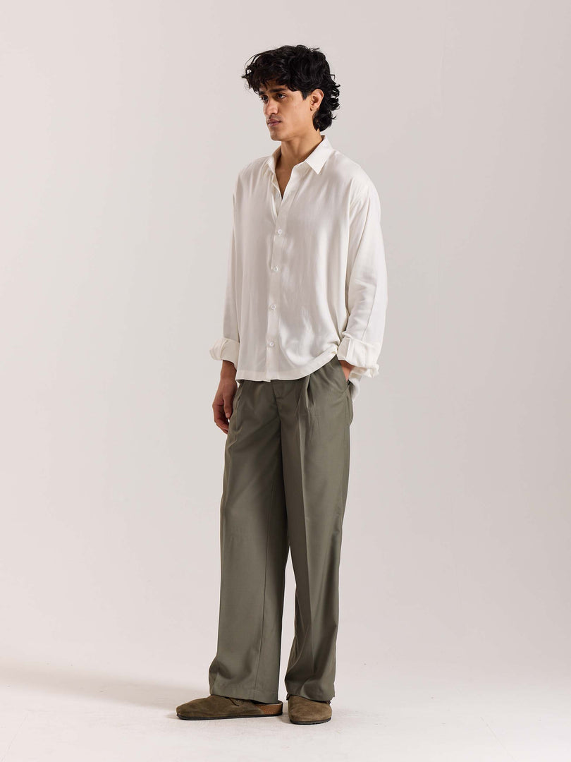 Off White Drape Shirt