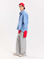Load image into Gallery viewer, Baby Blue Corduroy Oversized Shirt
