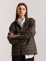 Load image into Gallery viewer, Taupe Checkered Tweed Shacket ( Pre-Order )