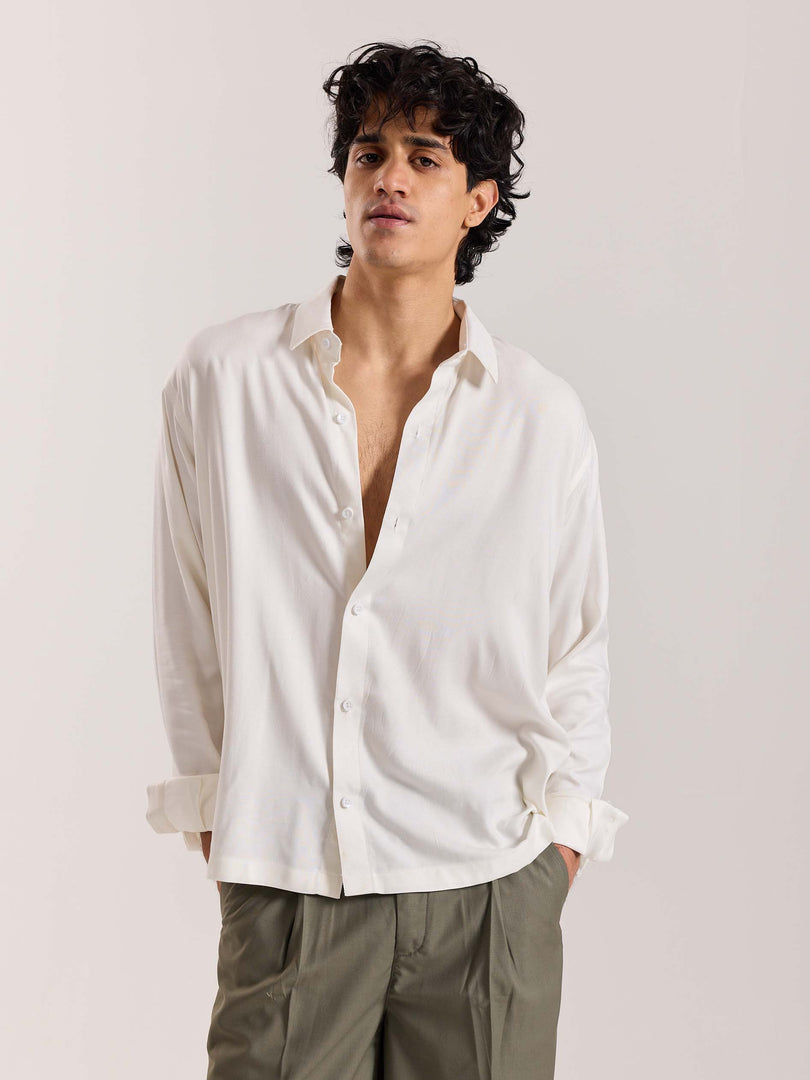 Off White Drape Shirt