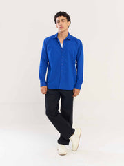 Electric Blue Poplin Shirt