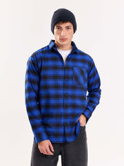 Blue Flannel Overshirt